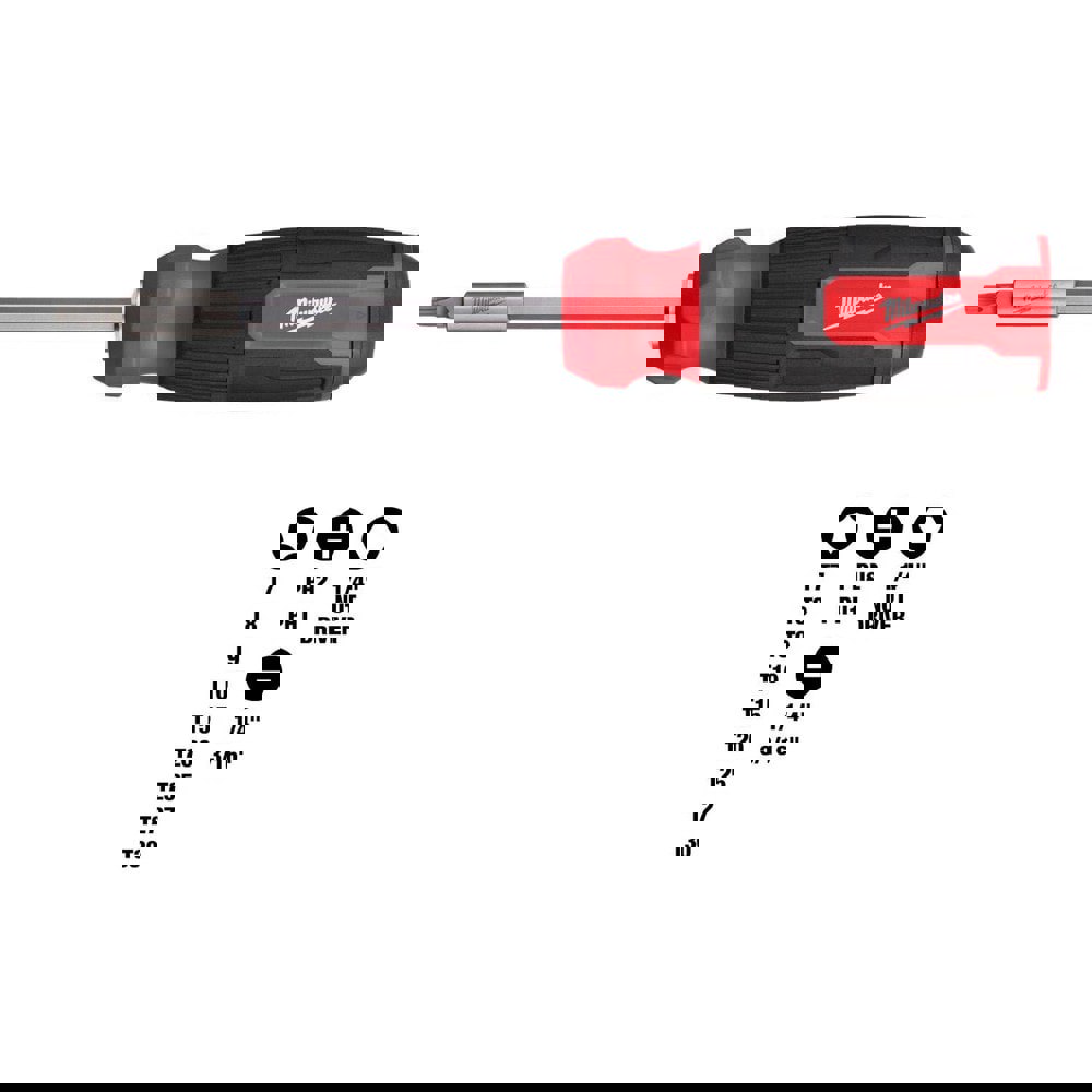 Bit Screwdrivers; Type: Multi-Bit Torx Driver ; Tip Type: Multi ; Drive Size (TXT): 1/4 ; Torx Size: T7, T8, T9, T10, T15, T20, T25, T27, T30, T40 ; Phillips Point Size: Phillips:#1 & #2 ; Slotted Point Size: 1/4; 3/16